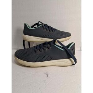 Crocs Literide Pacer Navy‎ Blue Lace Up Athletic Shoes Sneakers W9 READ